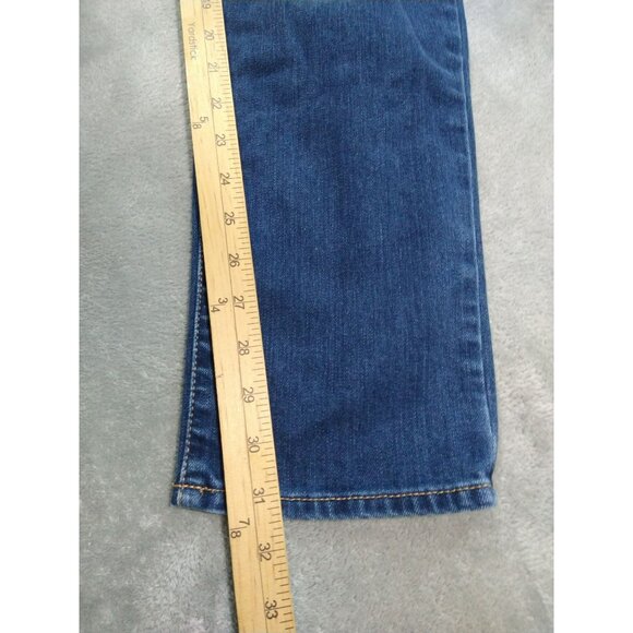 Abercrombie Fitch Jeans Womens 8 Blue Denim Skinny Mid Rise Stretch Distressed - Picture 5 of 10